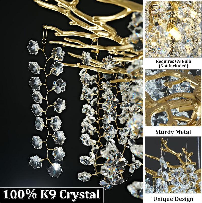 Load image into Gallery viewer, Snow Tree Branch Crystal Chandelier for All Rooms 30&quot; 40&quot; 55&quot;
