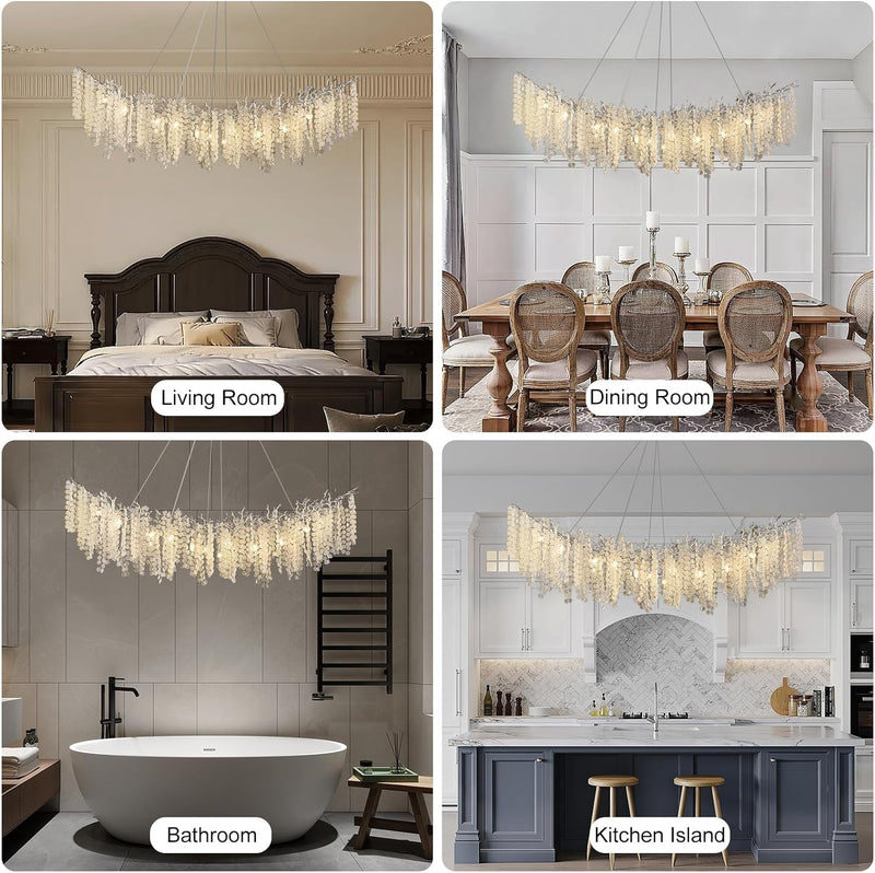 Load image into Gallery viewer, Coin Type Crystal Tree Branch Linear Chandelier 72&quot;
