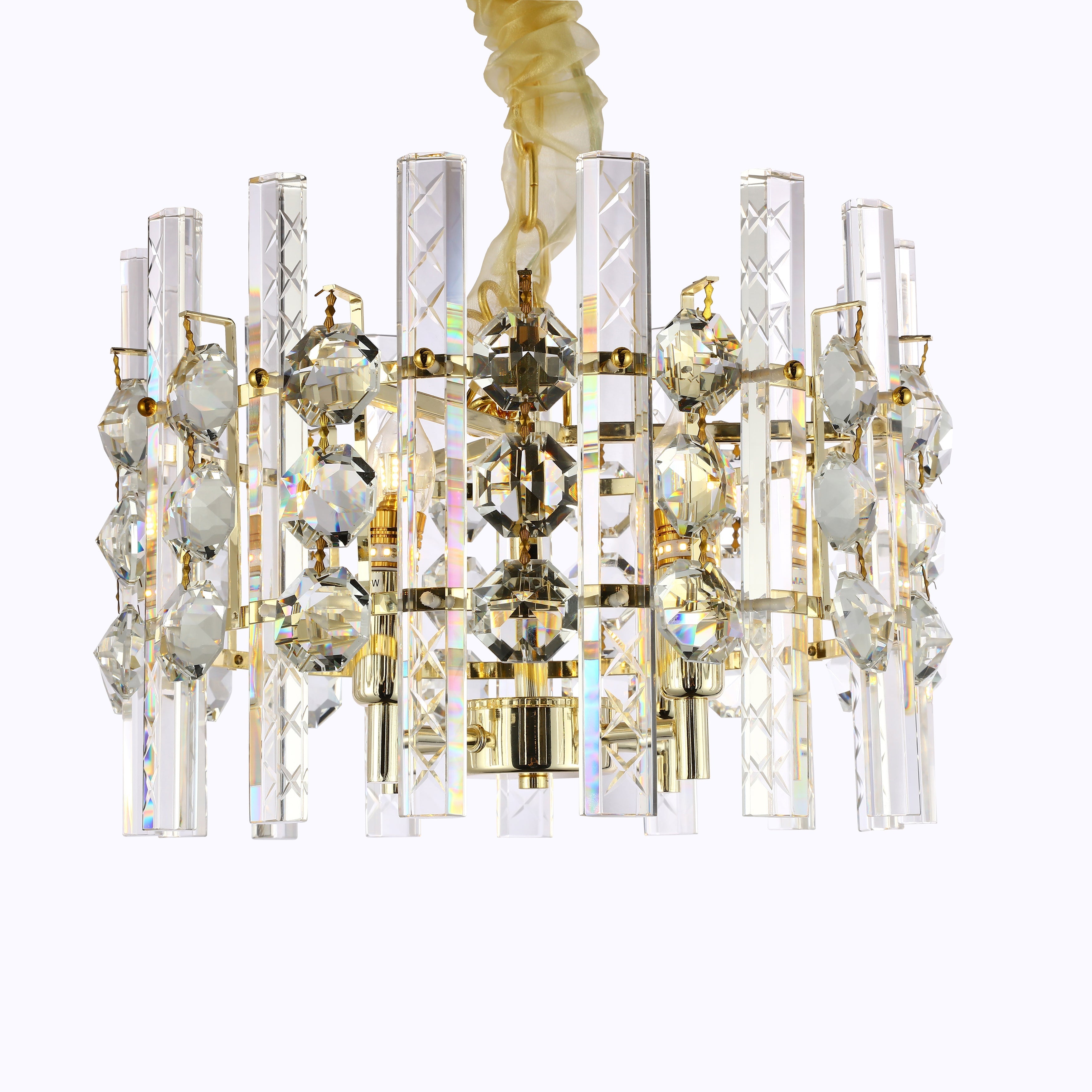 Ariel Gem Round Crystal Chandelier