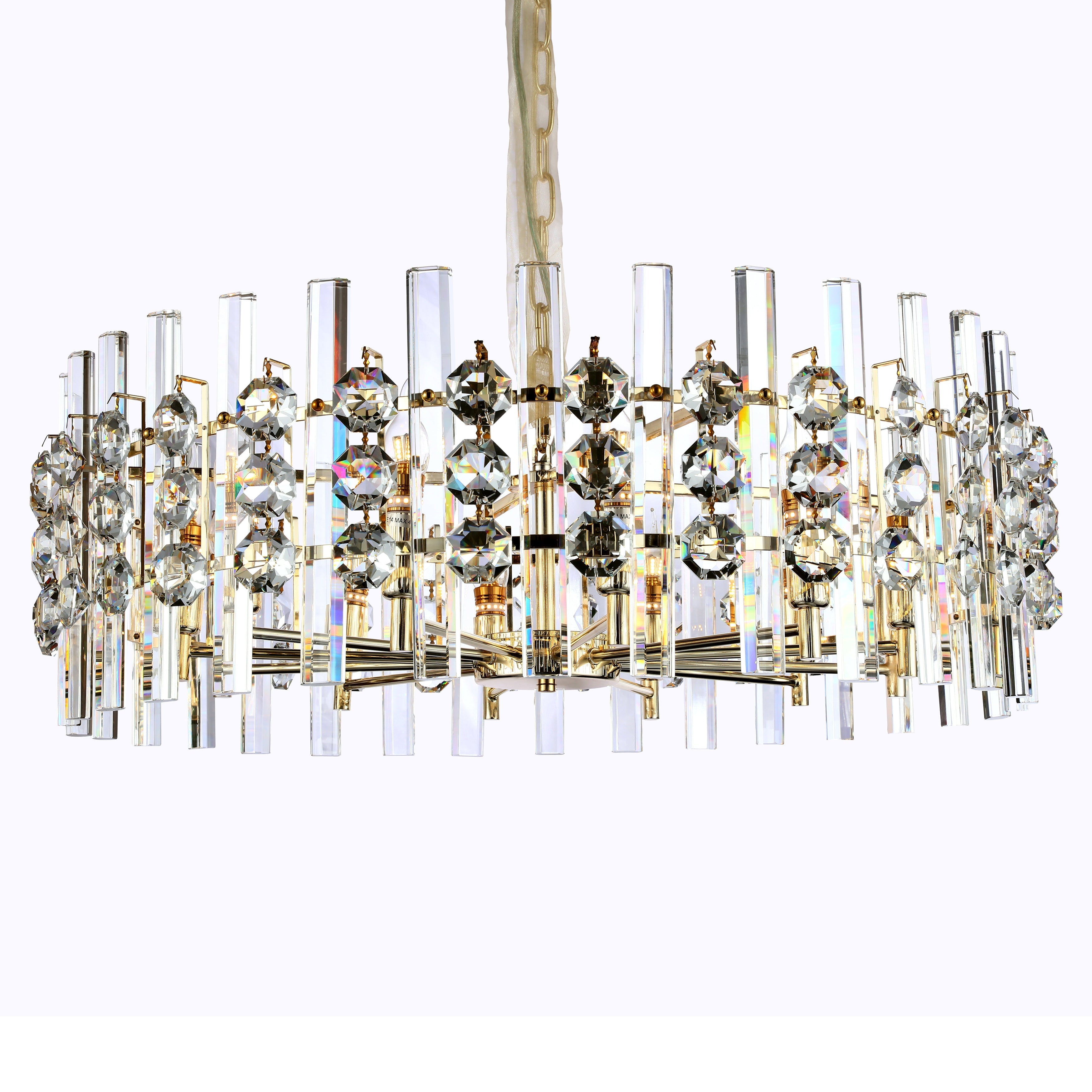 Ariel Gem Round Crystal Chandelier