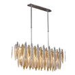 Alba 2-Tier Linear Oval Glass Chandelier