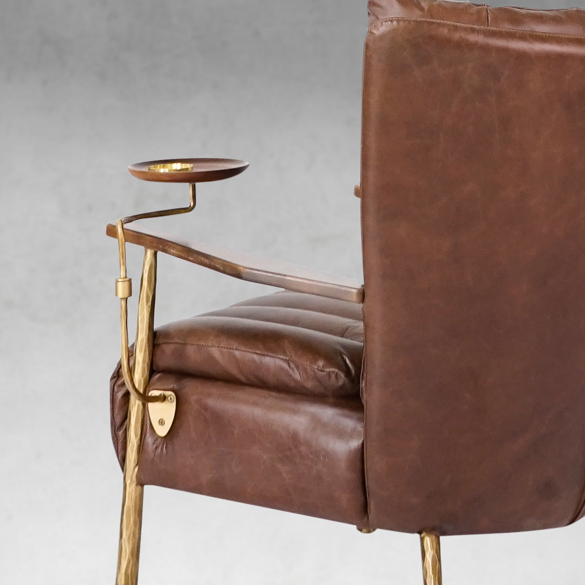 Thaddeus Vintage Leather Armchair Cigar Chair