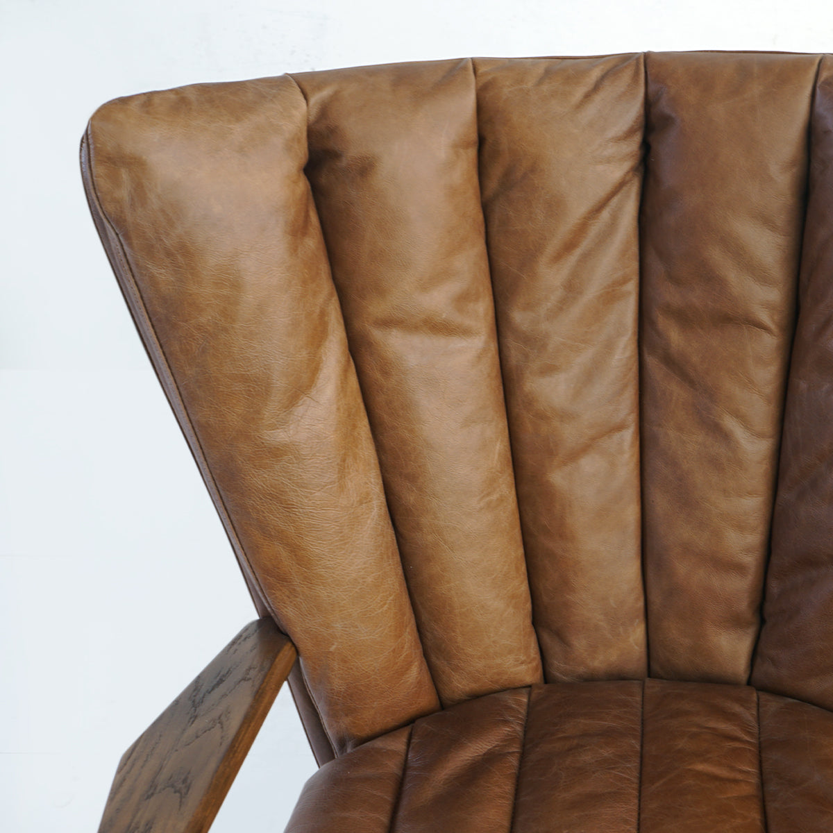 Thaddeus Vintage Leather Armchair Cigar Chair