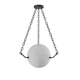 Aaron Alabaster Sphere Suspension Lamp, Pendant Kitchen Island Lamp
