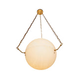 Aaron Alabaster Sphere Suspension Lamp, Pendant Kitchen Island Lamp