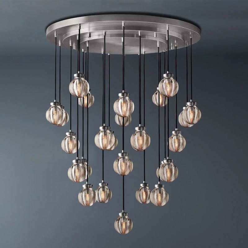 Aileen Pearl Ball Round Chandelier 38"