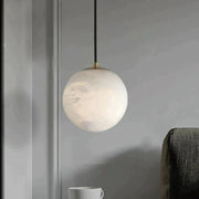 Alabaster Ball Pendant Light