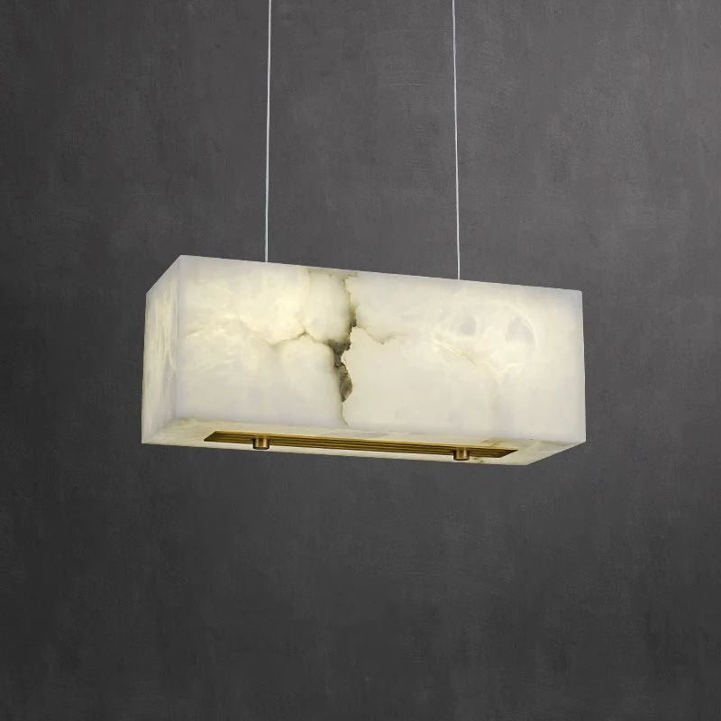 Alabaster Cuboid Dining Room Chandelier