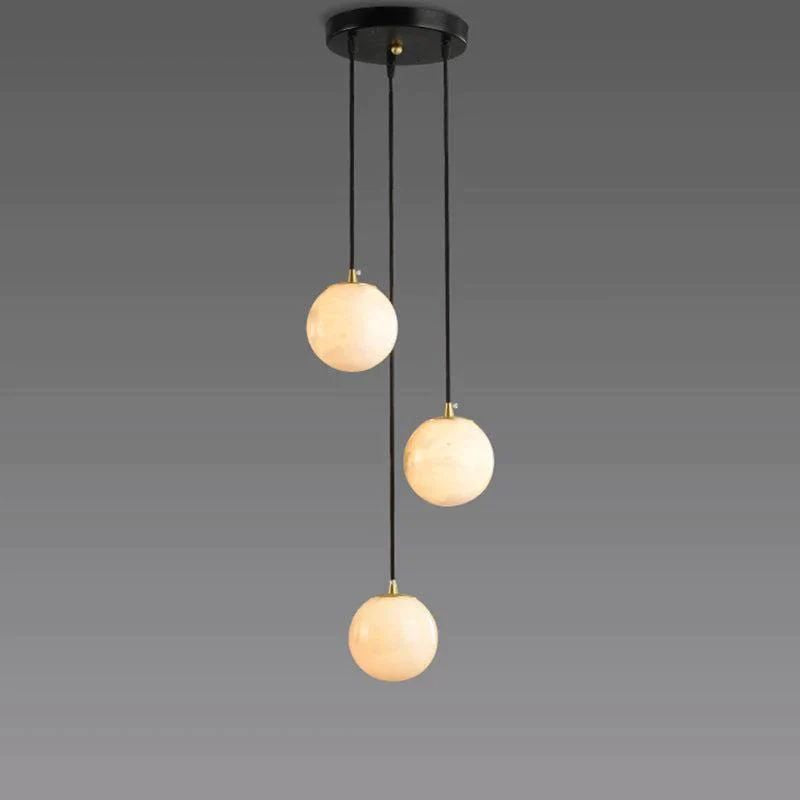 Share Alabaster Global Wavy Chandelier