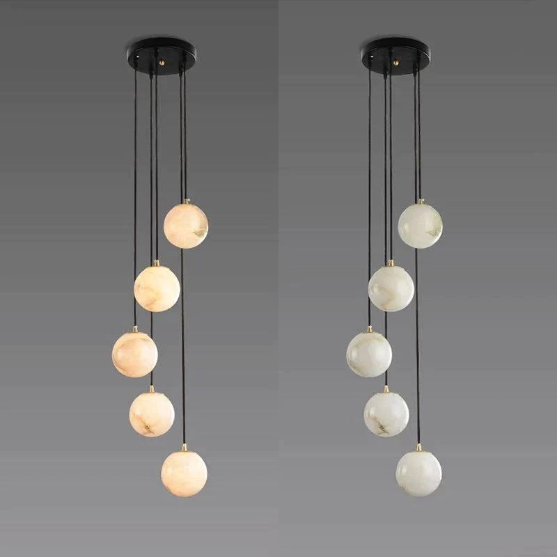 Share Alabaster Global Wavy Chandelier