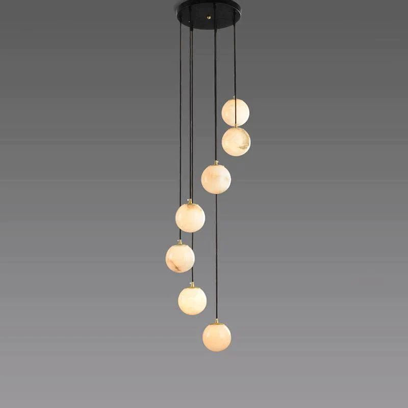 Share Alabaster Global Wavy Chandelier