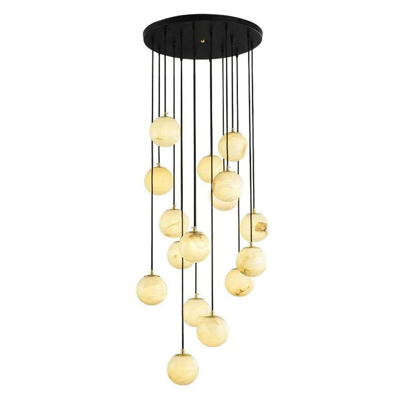 Share Alabaster Global Wavy Chandelier