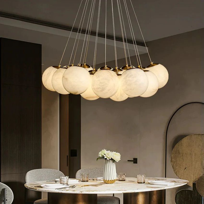 Alabaster Global Ceiling Pendant