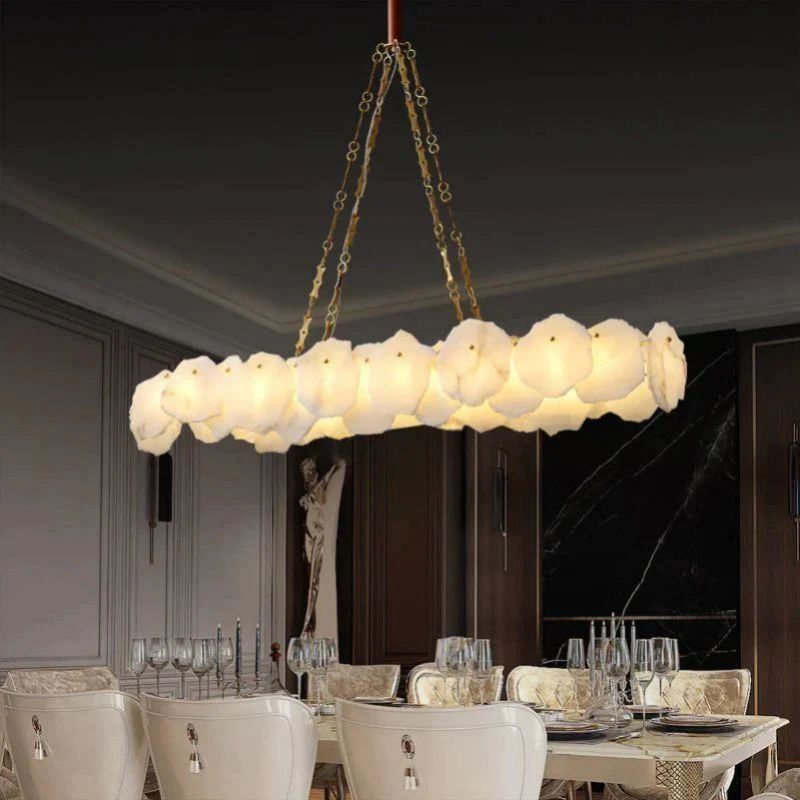 Share Alabaster Linear Chandelier (Chain)