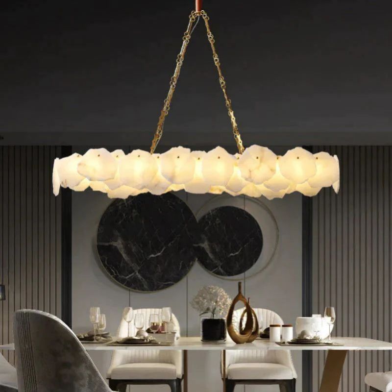 Share Alabaster Linear Chandelier (Chain)