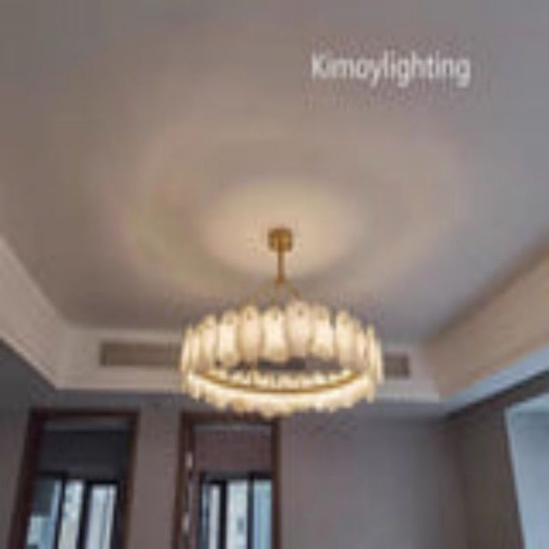 Alabaster Round Chandelier