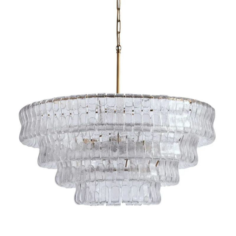 Amory Clear/Smoky Glass Round Chandelier 36"