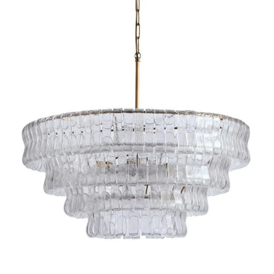 Amory Clear/Smoky Glass Round Chandelier 36"