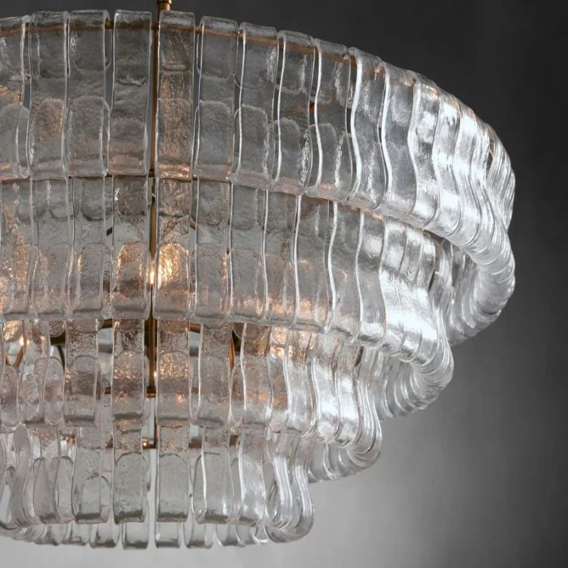 Amory Clear/Smoky Glass Round Chandelier 36"