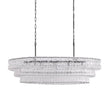 Amory Clear/Smoky Glass Oval Chandelier 54"W / 65”W