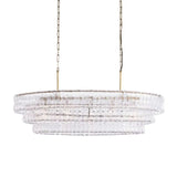 Amory Clear/Smoky Glass Oval Chandelier 54"W / 65”W