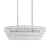 Amory Clear/Smoky Glass Oval Chandelier 54"W / 65”W