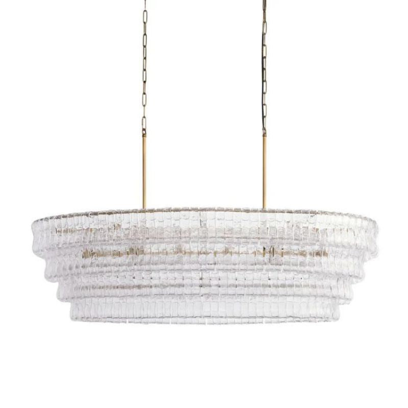 Amory Clear/Smoky Glass Oval Chandelier 54"W / 65”W