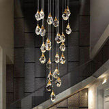 Angel Faceted Crystal Prisms Chandeliers For Staircase(10/15/20/25 Lights)