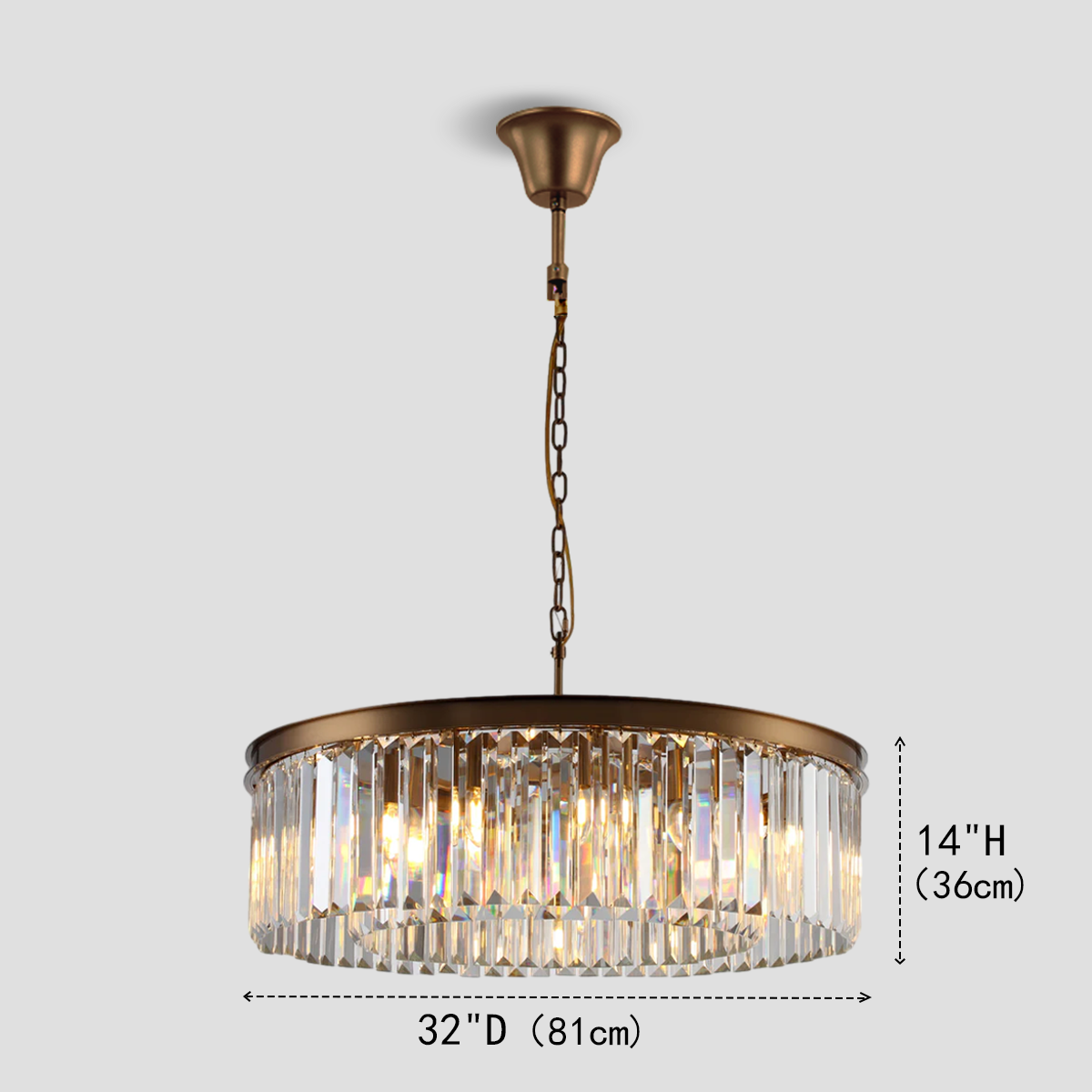 Beckett 1-Tier Crystal Round Chandelier