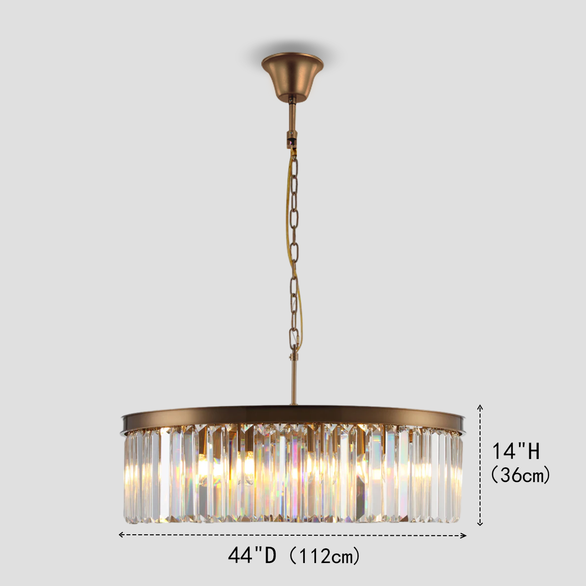 Beckett 1-Tier Crystal Round Chandelier