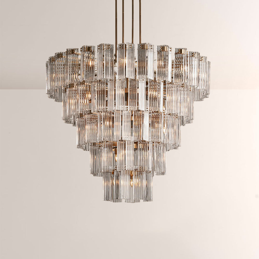 Art Glass Delsia Round Chandelier 60"