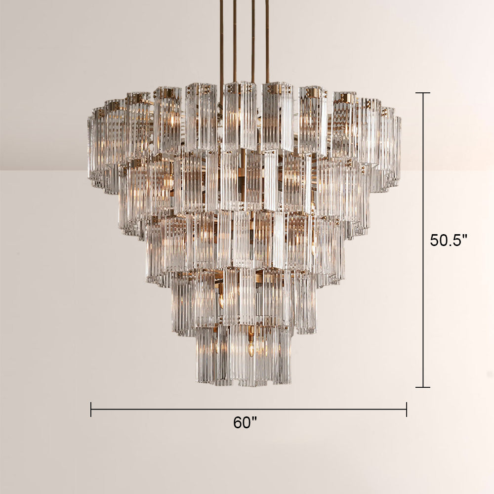 Art Glass Delsia Round Chandelier 60"