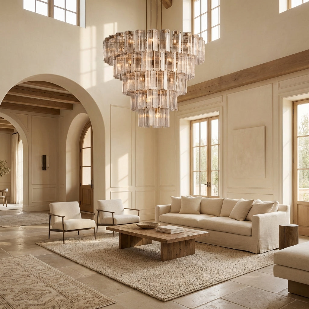 Art Glass Delsia Round Chandelier 60"