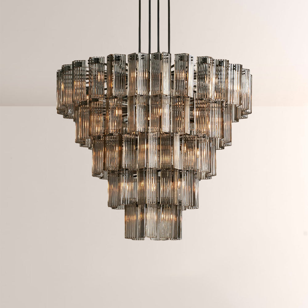 Art Glass Delsia Round Chandelier 60"