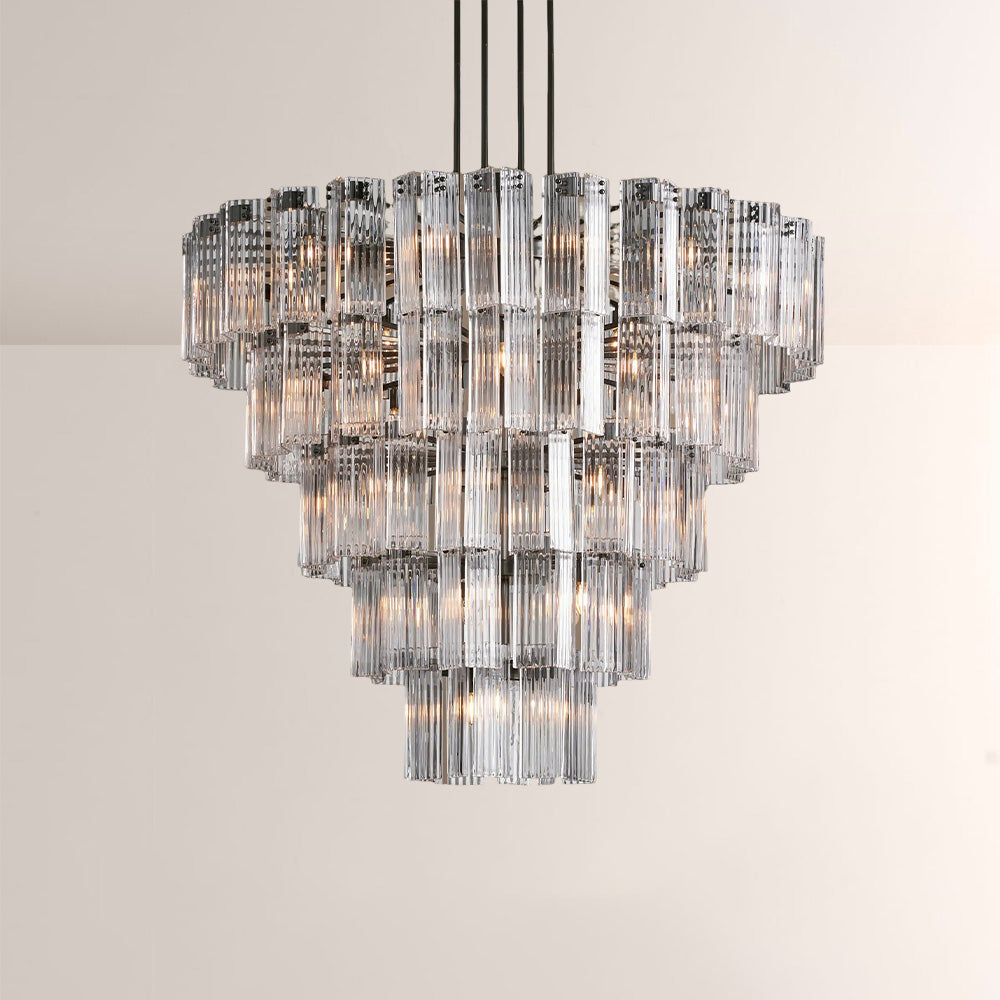 Art Glass Delsia Round Chandelier 60"