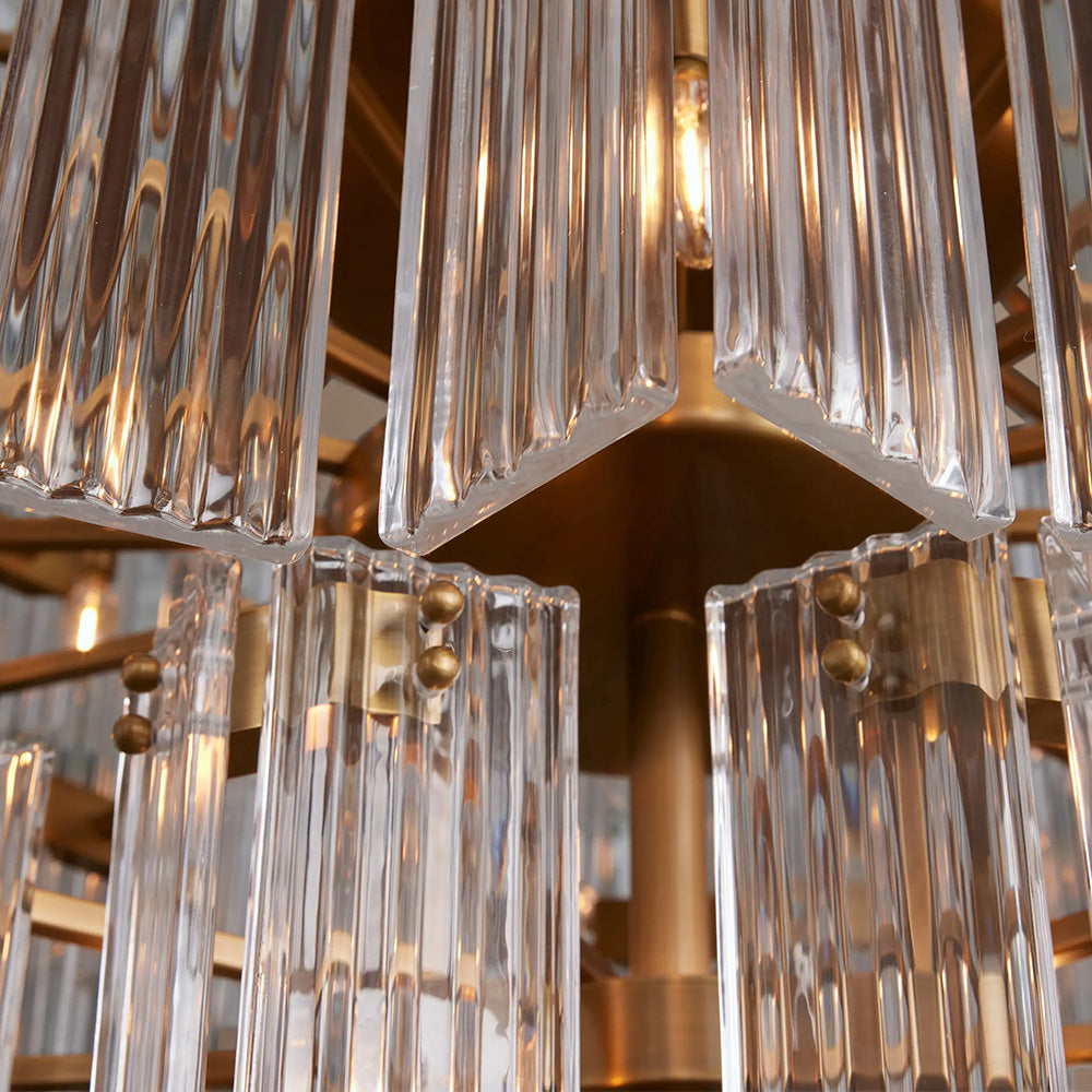 Art Glass Delsia Round Chandelier 60"