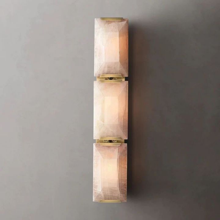 Aubrey Calcite Triple Sconce