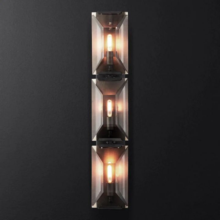 Aubrey  Crystal Triple Wall Sconce