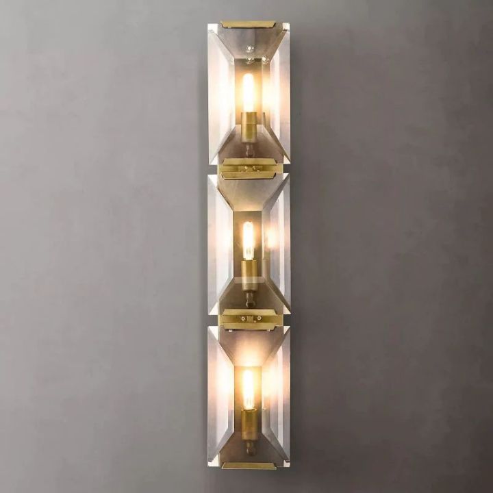 Aubrey  Crystal Triple Wall Sconce