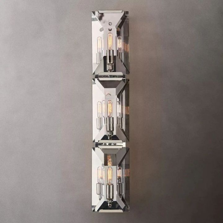 Aubrey  Crystal Triple Wall Sconce