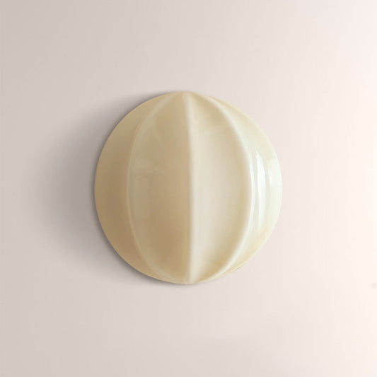 Aveline Clamshell Ribbed Opal Glass Wall Sconce