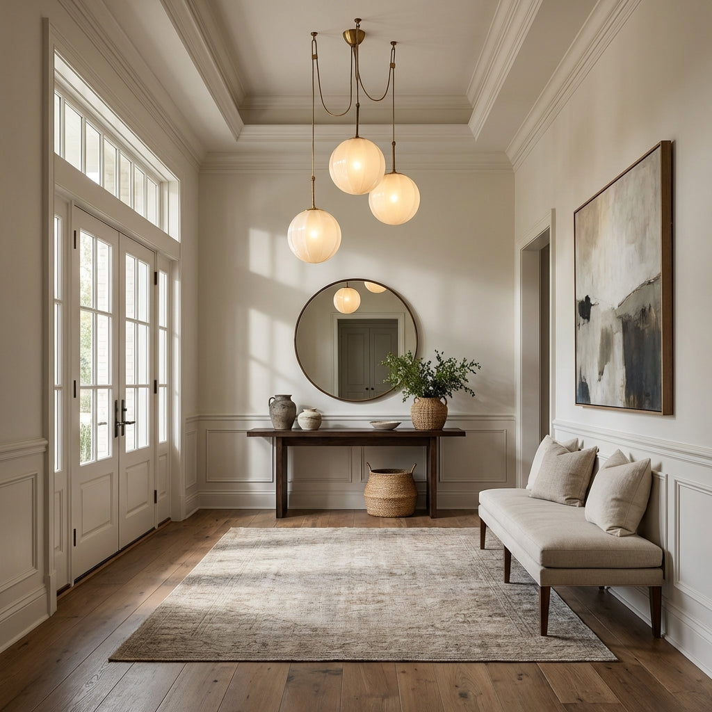 Aveline Multi-Globe Ribbed Opal Glass Chandelier