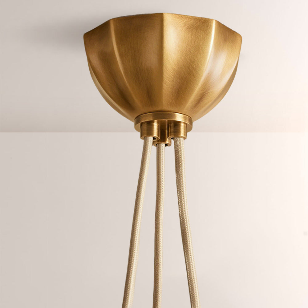 Aveline Multi-Globe Ribbed Opal Glass Chandelier