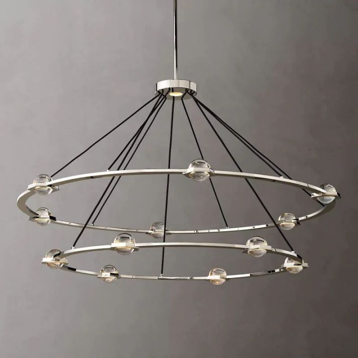 Newton Two-Tier Round Chandelier 60"