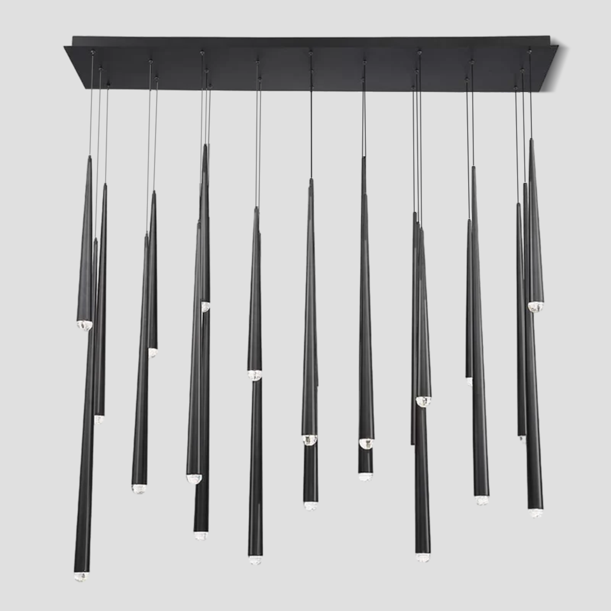 Droop Rectangle Tubular Chandelier