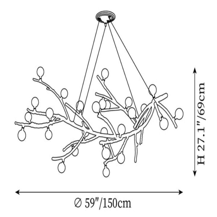 Boho Tree Branch Modern Chandelier