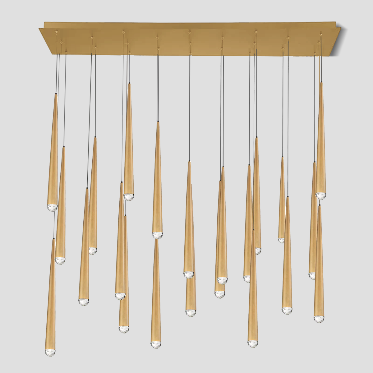 Droop Rectangle Tubular Chandelier