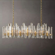 Brown Prism Linear Chandelier 54"