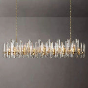 Brown Prism Linear Chandelier 72"