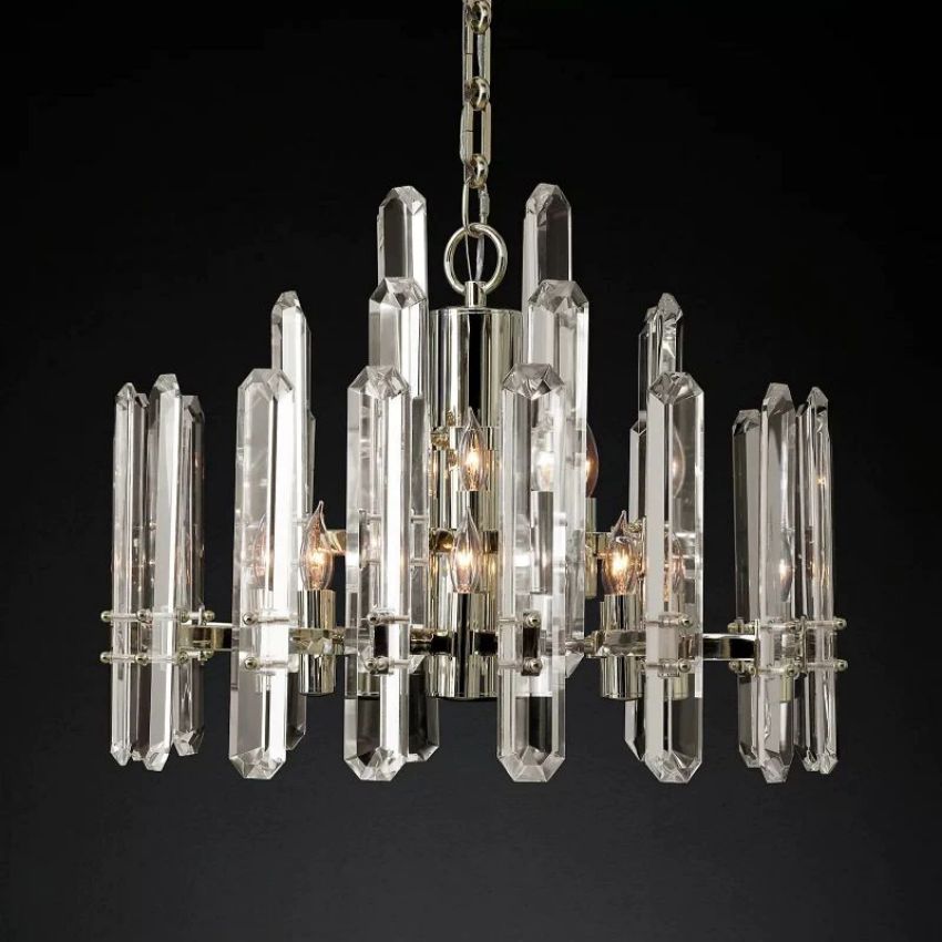 Brown Prism Round Chandelier 24"